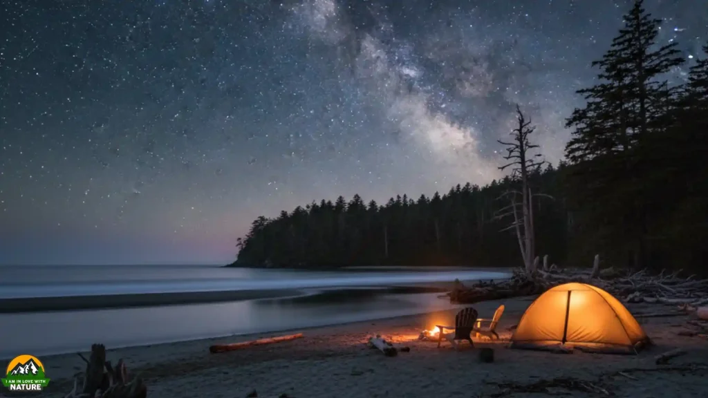 Camping Under the Stars, Pacific Rim National Park Reserve, British Columbia, Canada
